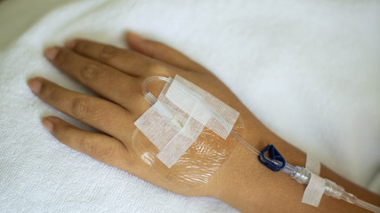 The woman's hands were spiked to the brine.