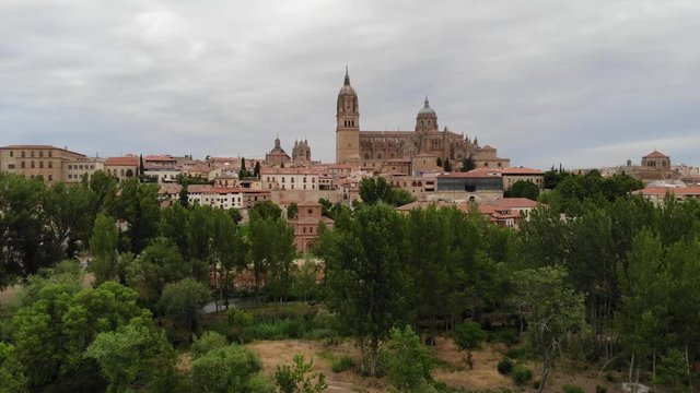 Salamanca, Spain Aerial and River Tormes