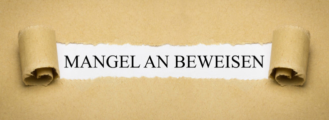 Mangel an Beweisen