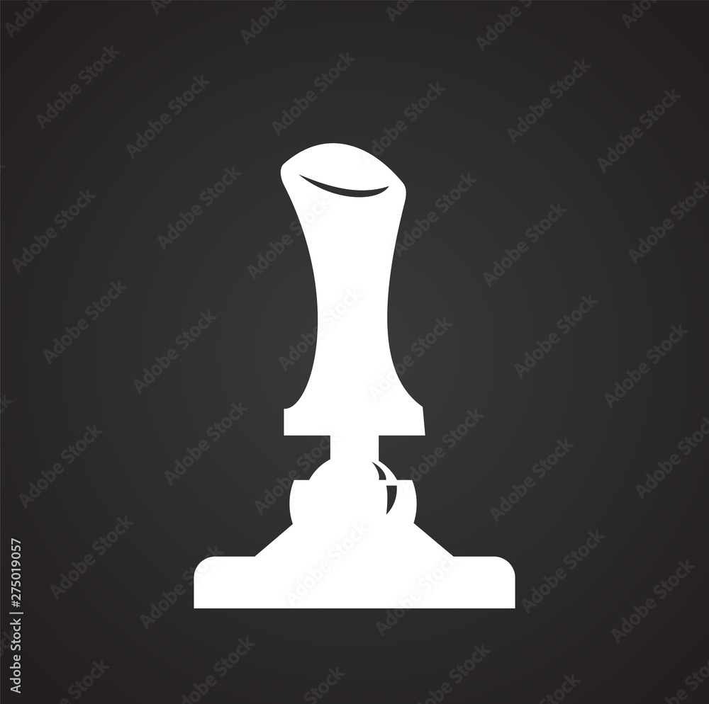 Poster joystick icon on background for graphic and web design. simple illustration. internet concept symbol