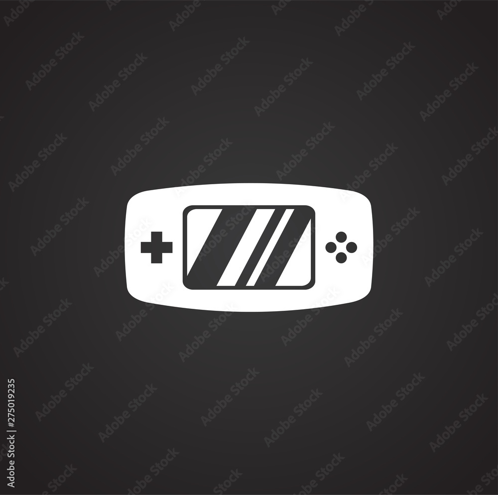 Poster joystick icon on background for graphic and web design. simple illustration. internet concept symbol