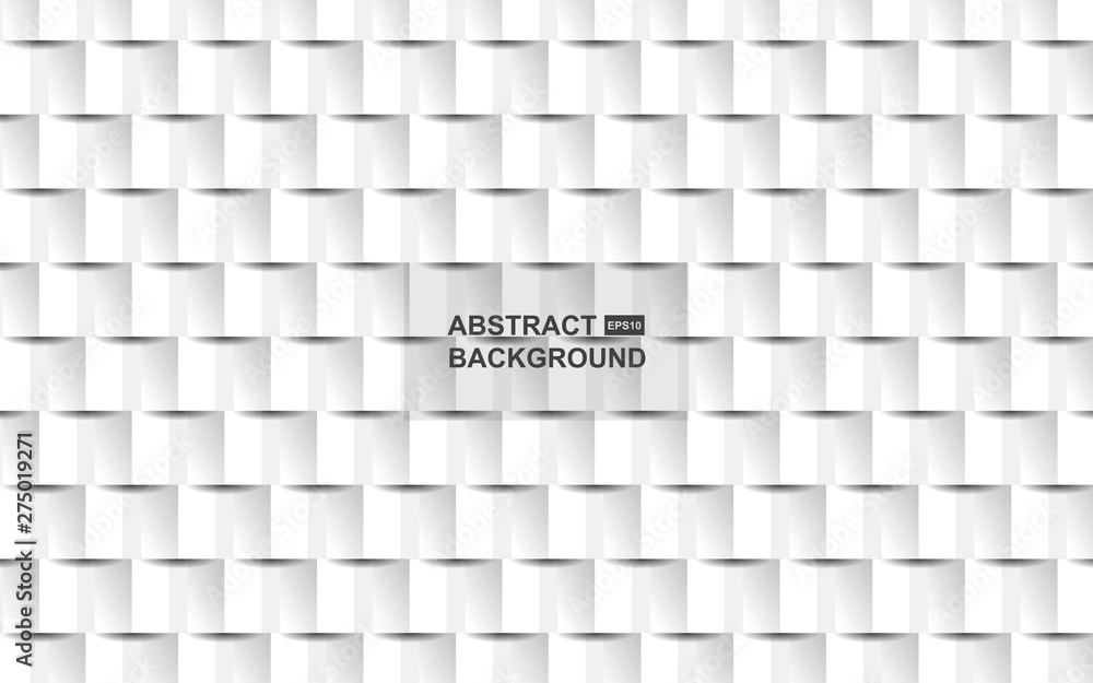 Poster modern abstract background with 3d white paper art style texture. vector design template for use wal