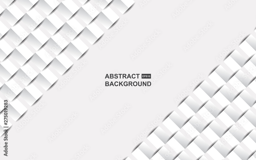 Aufkleber modern abstract background with 3d white paper art style texture. vector design template for use wal
