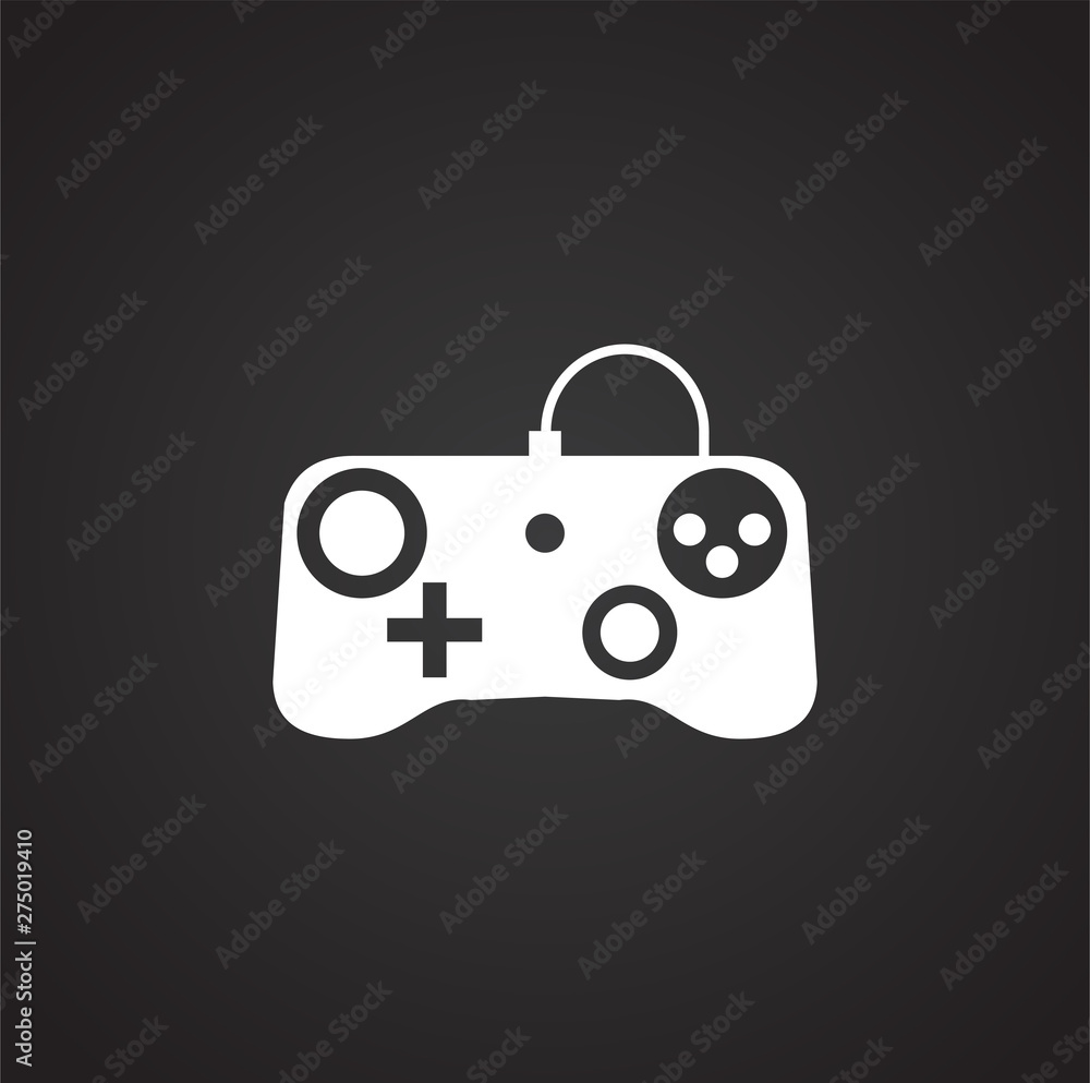Poster joystick icon on background for graphic and web design. simple illustration. internet concept symbol
