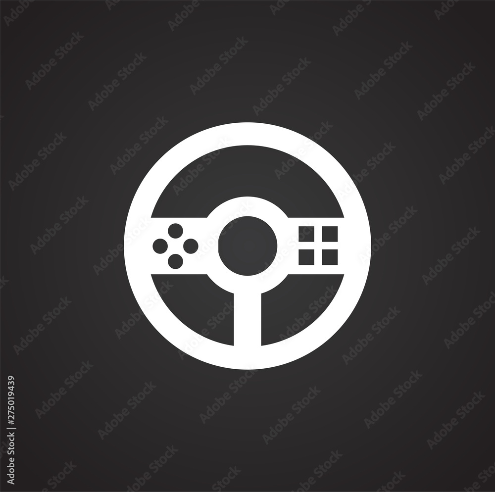 Poster joystick icon on background for graphic and web design. simple illustration. internet concept symbol