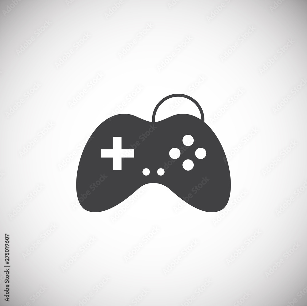 Poster joystick icon on background for graphic and web design. simple illustration. internet concept symbol