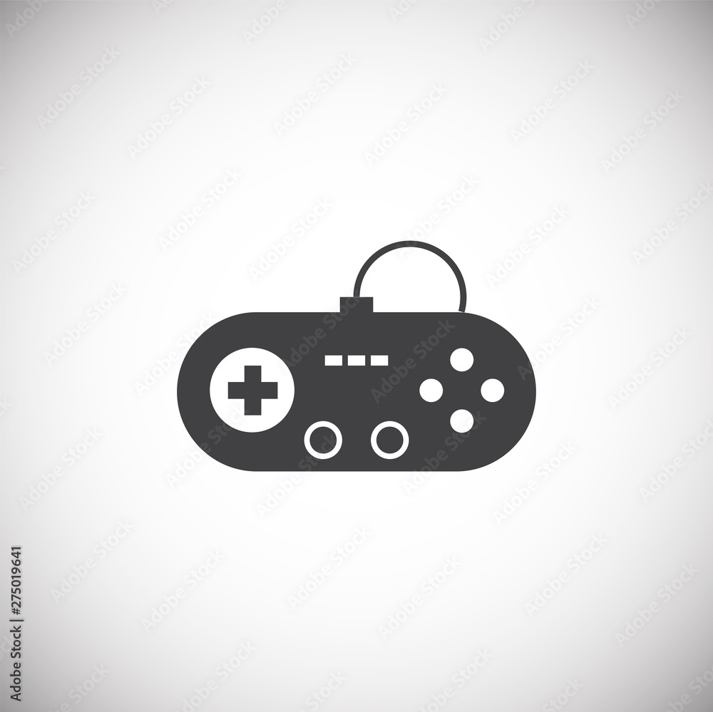 Poster joystick icon on background for graphic and web design. simple illustration. internet concept symbol