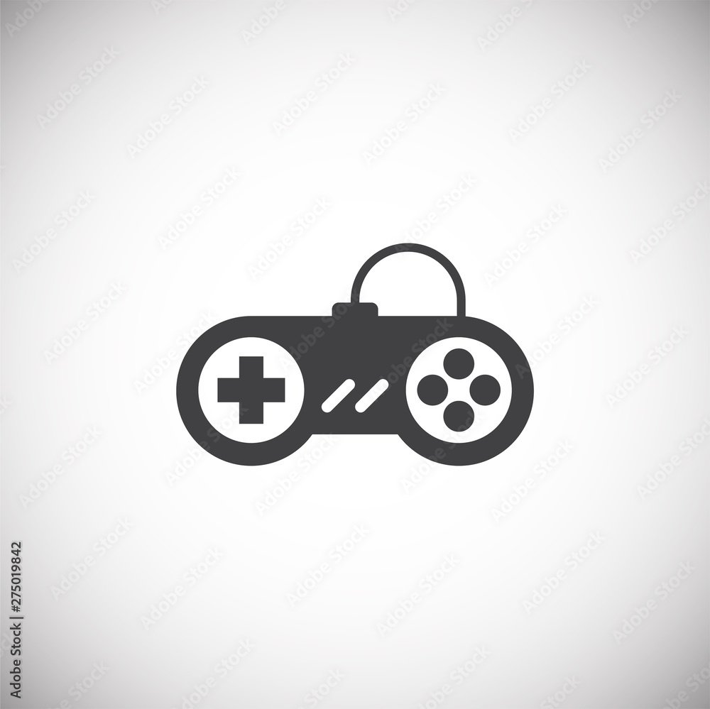 Poster joystick icon on background for graphic and web design. simple illustration. internet concept symbol