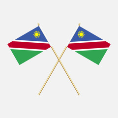 Namibia ; Namibia  Flags. Vector illustration.
