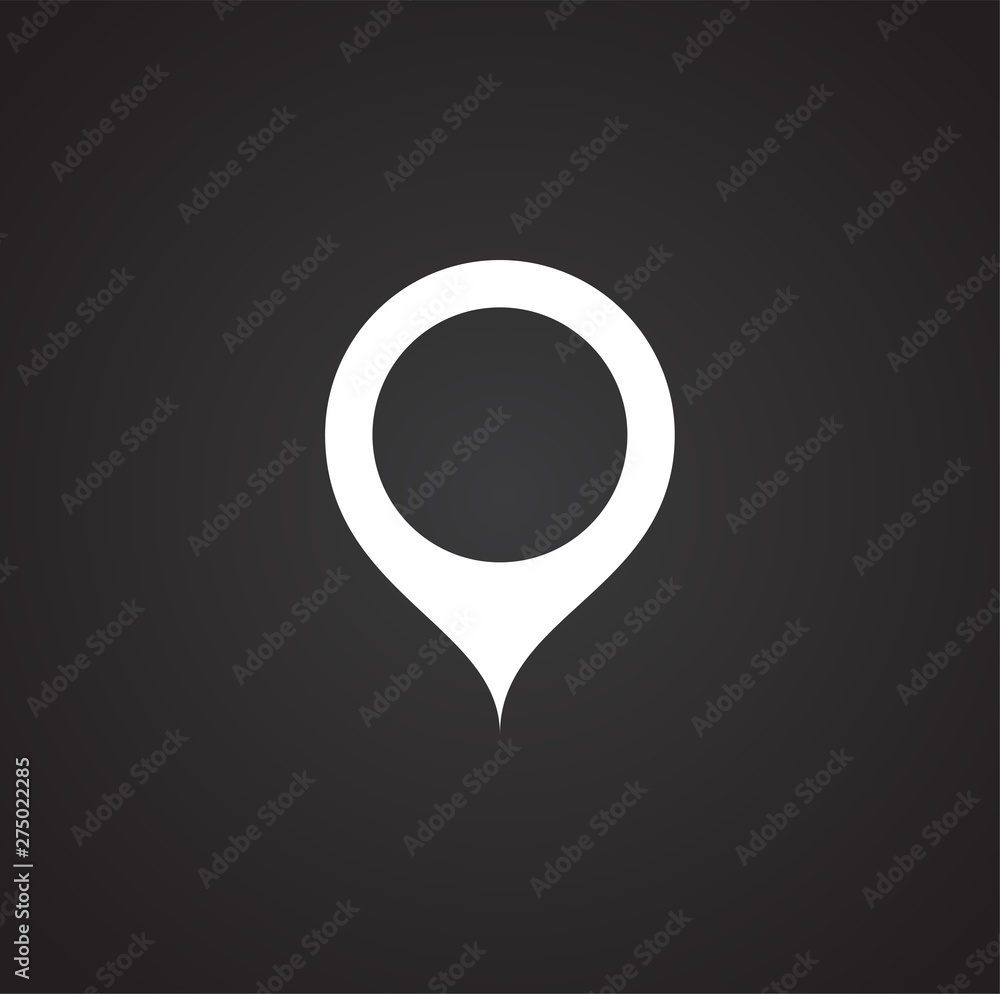 Poster geolocation related icon on background for graphic and web design. simple illustration. internet con
