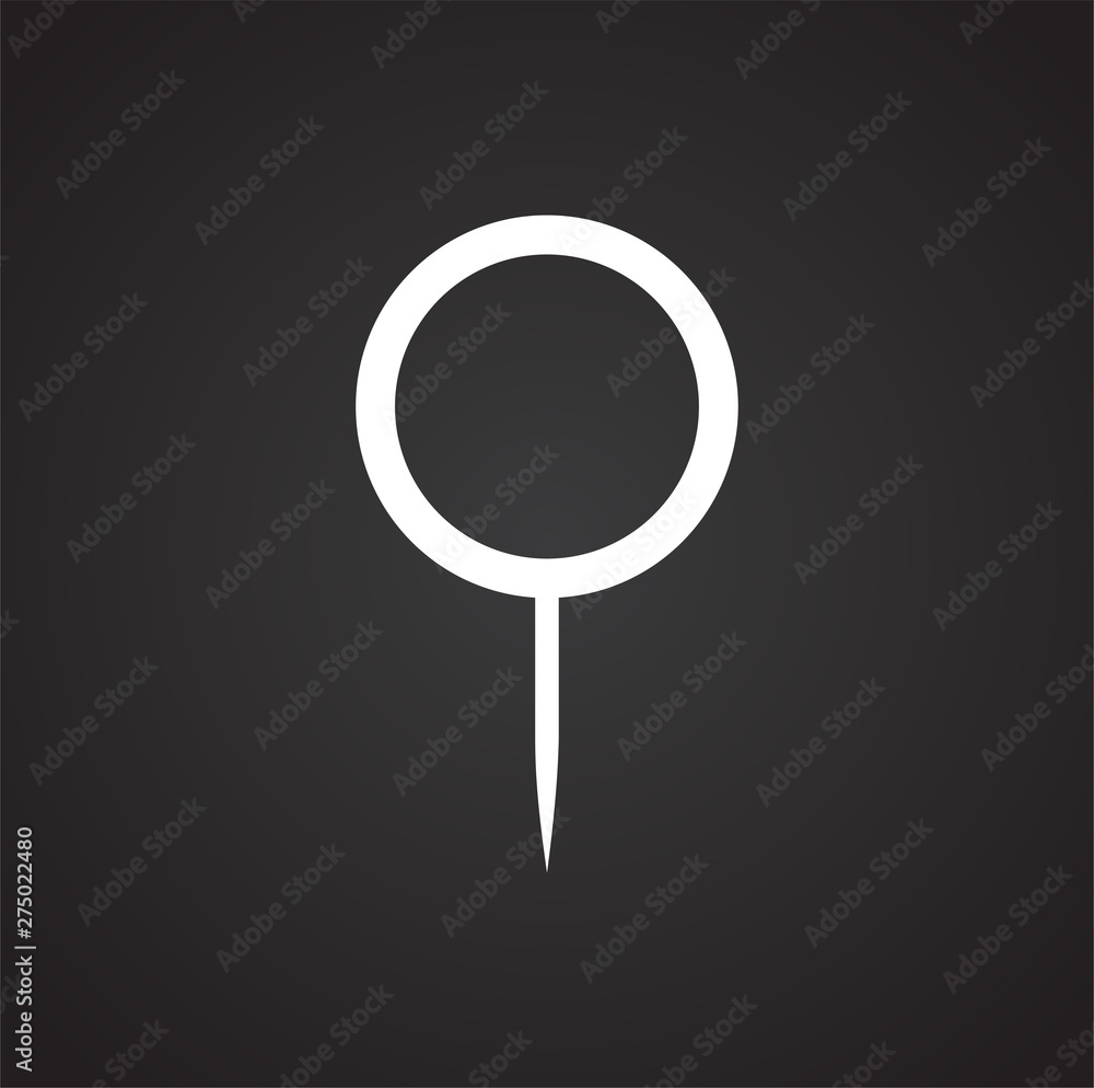 Poster geolocation related icon on background for graphic and web design. simple illustration. internet con