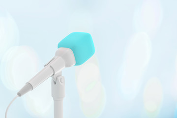 Microphone blue pastel color