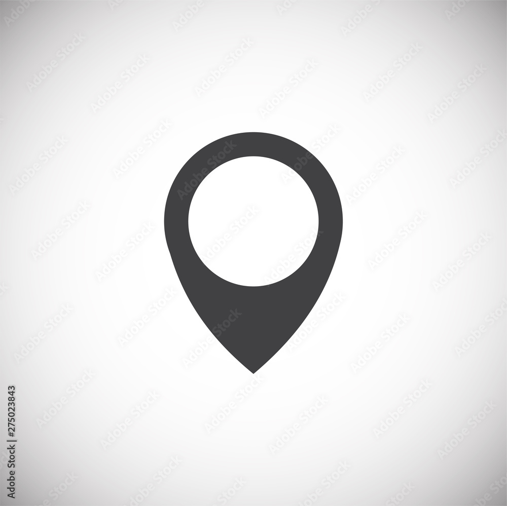 Poster geolocation related icon on background for graphic and web design. simple illustration. internet con