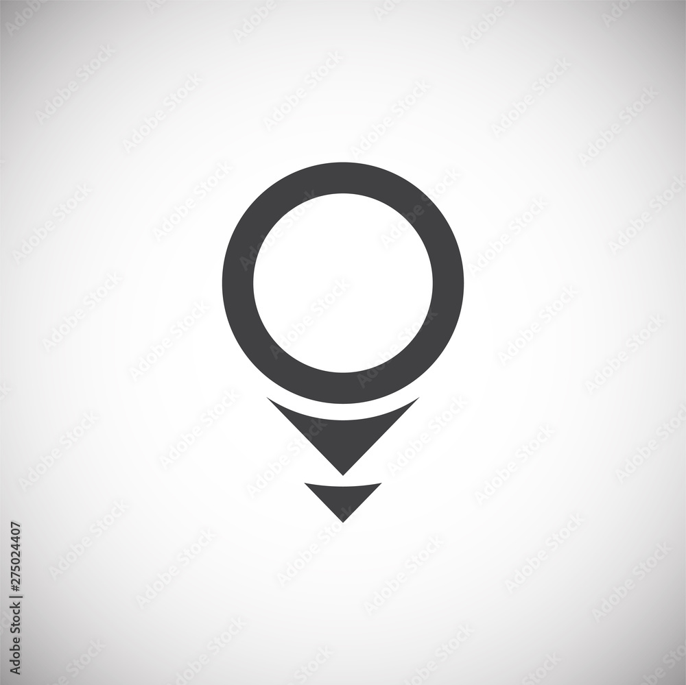 Poster geolocation related icon on background for graphic and web design. simple illustration. internet con