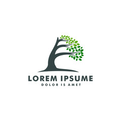 Tree logo template. environment design - vector