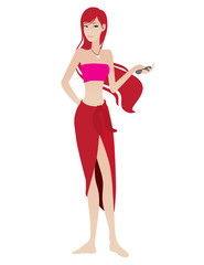 Girl fashion swim suit