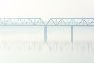 bridge in the fog