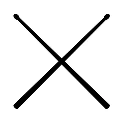 Fotobehang drum sticks icon on white background. flat style. Drumsticks icon for your web site design, logo, app, UI. drum sticks symbol. drum sticks simple sign. © theerakit