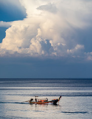 Long tail boat in Andaman Sea, Thailand - tropical paradise