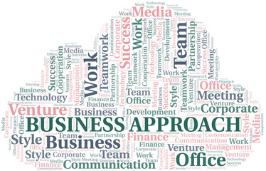 Obraz premium Business Approach word cloud. Collage made with text only.