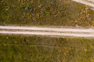 country road, view from above