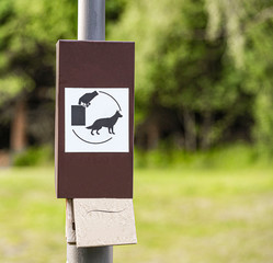 Special packages for cleaning after animals on the streets of the Czech Republic Lipno 