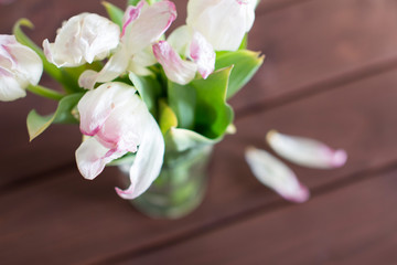 white faded flowers