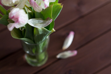 white faded flowers