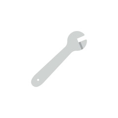 Adjustable wrench flat icon, vector sign, Spanner colorful pictogram isolated on white. Symbol, logo illustration. Flat style design