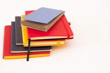 school copybooks on white background