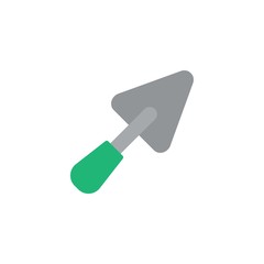 Trowel flat icon, vector sign, construction trowel colorful pictogram isolated on white. Symbol, logo illustration. Flat style design