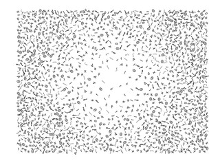 Egypt signs, hand drawn confetti modern. 