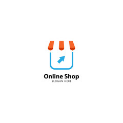 Online Shop Logo Design Vector