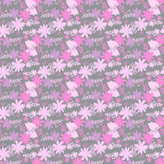 Fantastic flower purple small in fantasy style. Elegant decorative background. Beautiful nature. Ornamental plant.