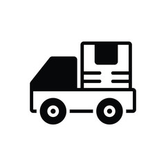 Black solid icon for shipping delivery