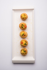 Sev puri - Indian snack and a type of chaat. Popular in Mumbai/pune from Maharashtra. it's a roadside food also served as a starter in restaurants