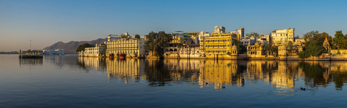 Waterfront building in Udaipur city.