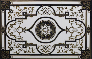 marble tile with floral pattern for the kitchen