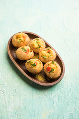 Sev puri - Indian snack and a type of chaat. Popular in Mumbai/pune from Maharashtra. it's a roadside food also served as a starter in restaurants