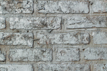Background of brick wall texture painted silver paint