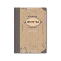 Brochures book or flyer with vintage in old style template