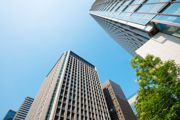 Fototapeta na wymiar High-rise buildings - Marunouchi and Otemachi , Tokyo, Japan 