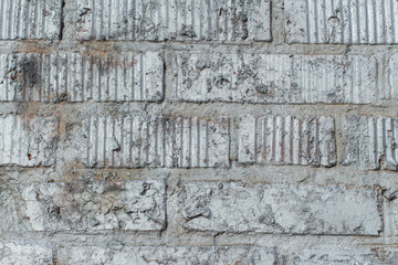 Background of brick wall texture painted silver paint