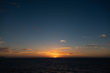 Sunrise at sea