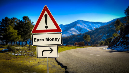 Street Sign Earn Money