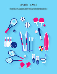 Collection of sports layers