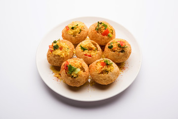 Sev puri - Indian snack and a type of chaat. Popular in Mumbai/pune from Maharashtra. it's a roadside food also served as a starter in restaurants