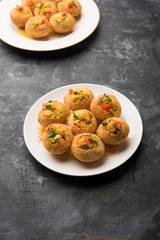 Sev puri - Indian snack and a type of chaat. Popular in Mumbai/pune from Maharashtra. it's a roadside food also served as a starter in restaurants
