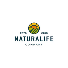 Fototapeta premium Agriculture logo design concept. Farm Logo design concept.