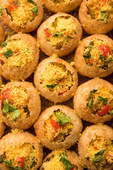 Sev puri - Indian snack and a type of chaat. Popular in Mumbai/pune from Maharashtra. it's a roadside food also served as a starter in restaurants